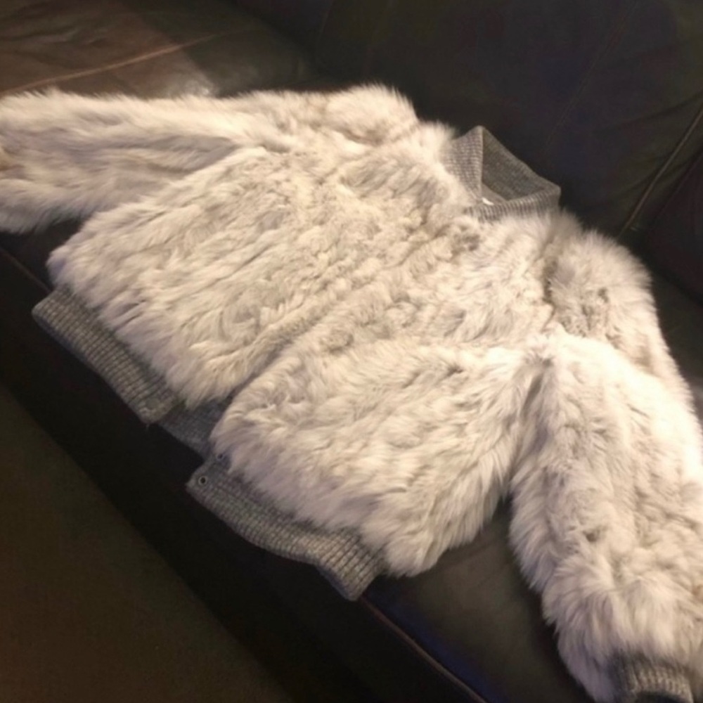 RARE Authentic Fox Fur Bomber Jacket S/M